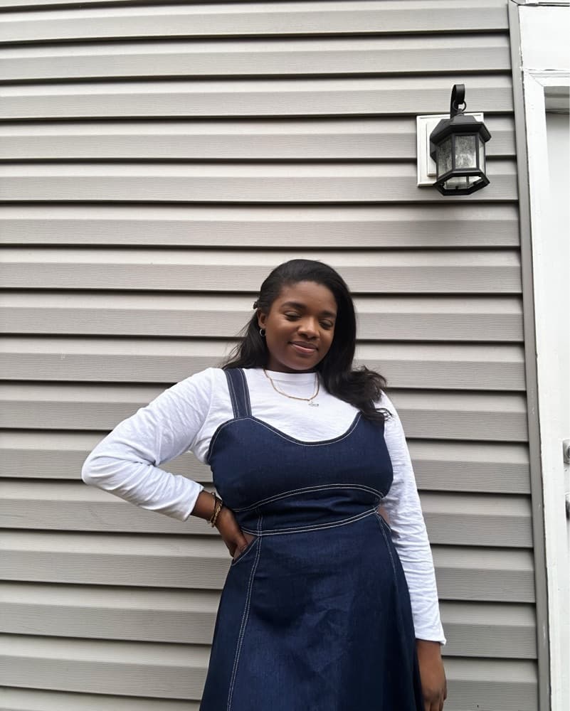 Sophisticated Dark Denim Midi Dress - Image 5