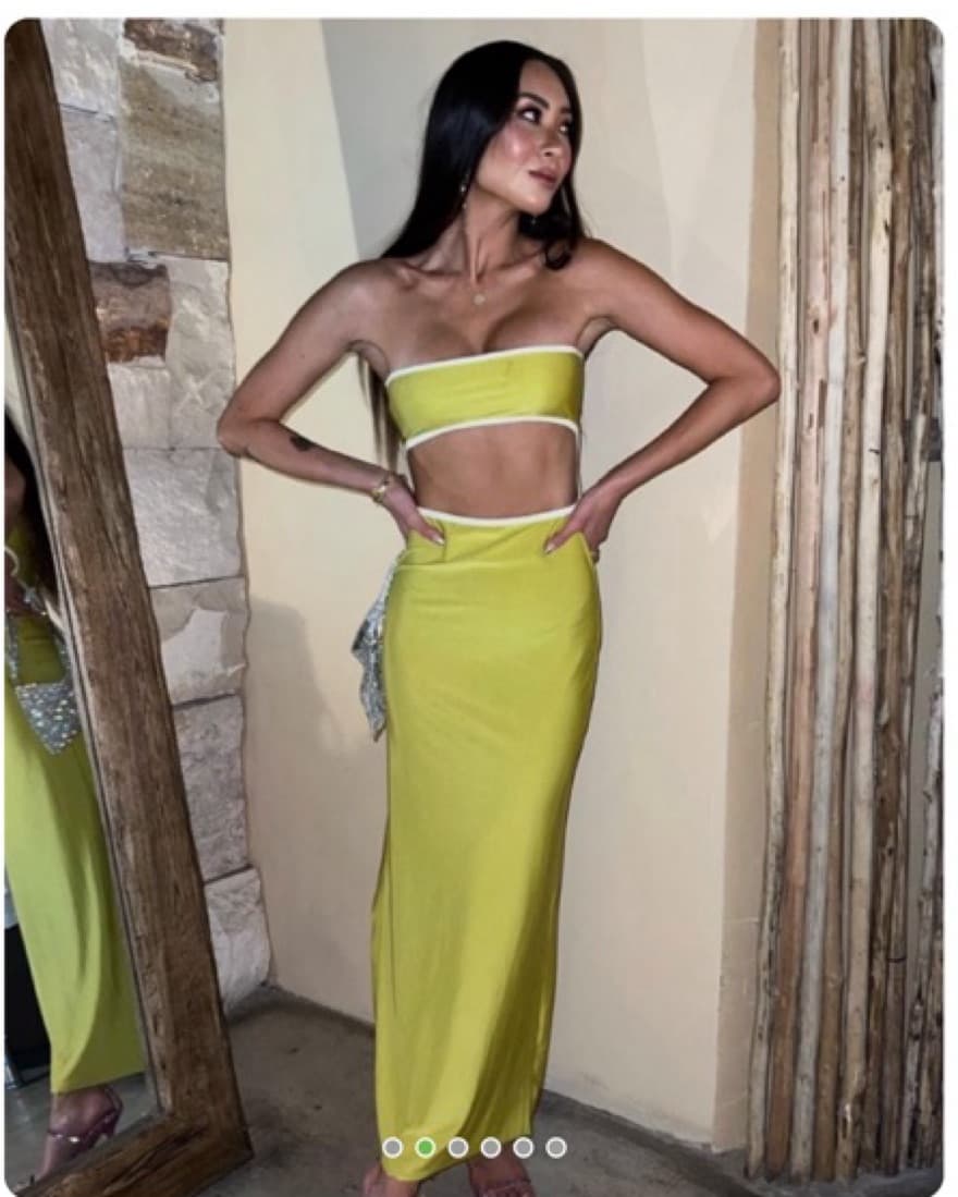 Baobab Green Cut Out Dress Small - Image 2