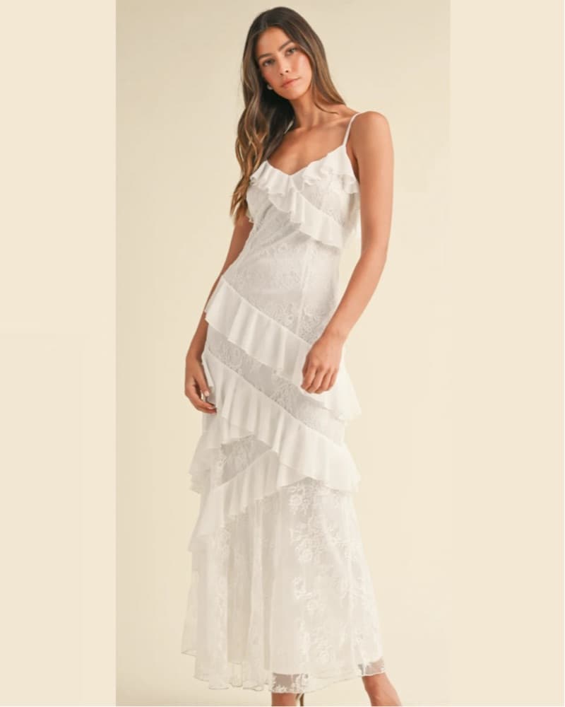 KELLEN TIERED RUFFLED MAXI DRESS  - Image 1