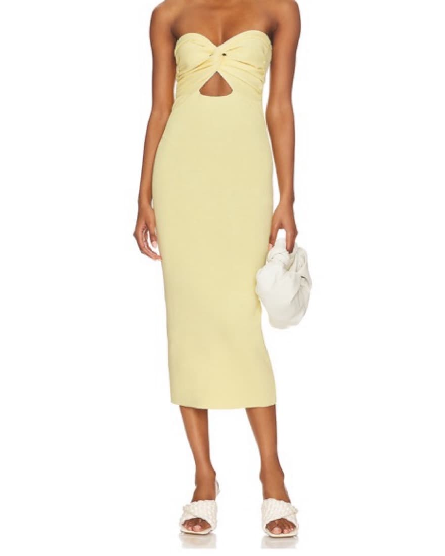 Yellow Midi Dress Revolve - Image 1