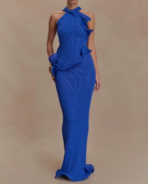 Caprice Halter Maxi Dress - Image 1
