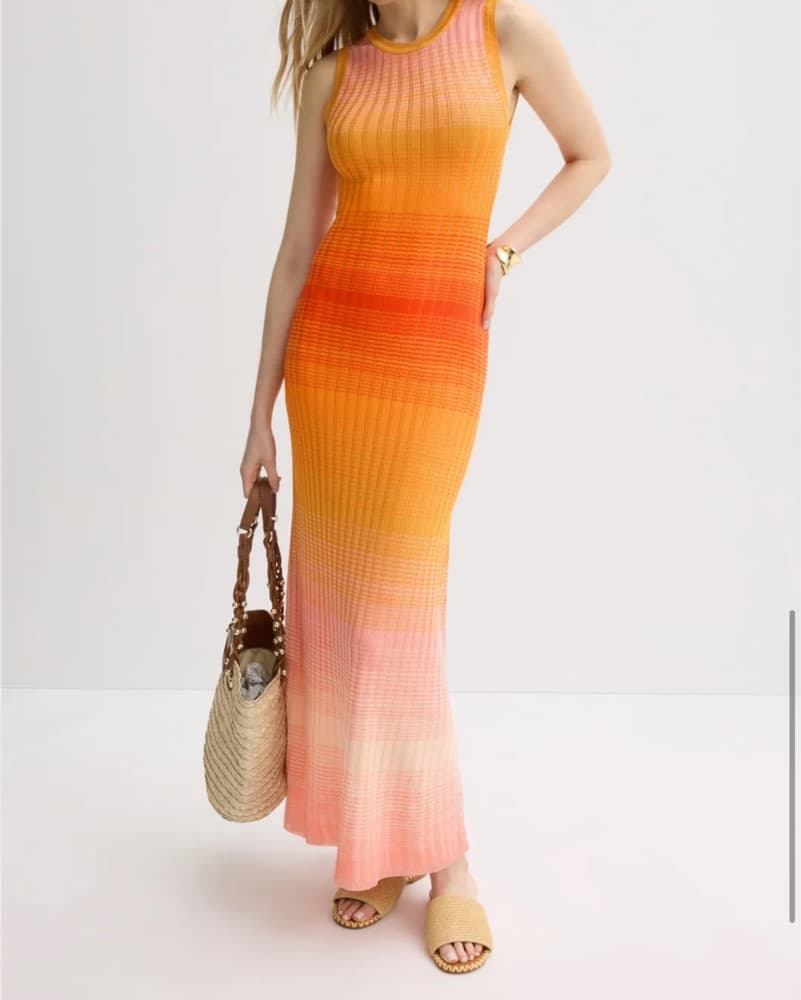 Ombré Sunset Knit Maxi Dress - Image 2