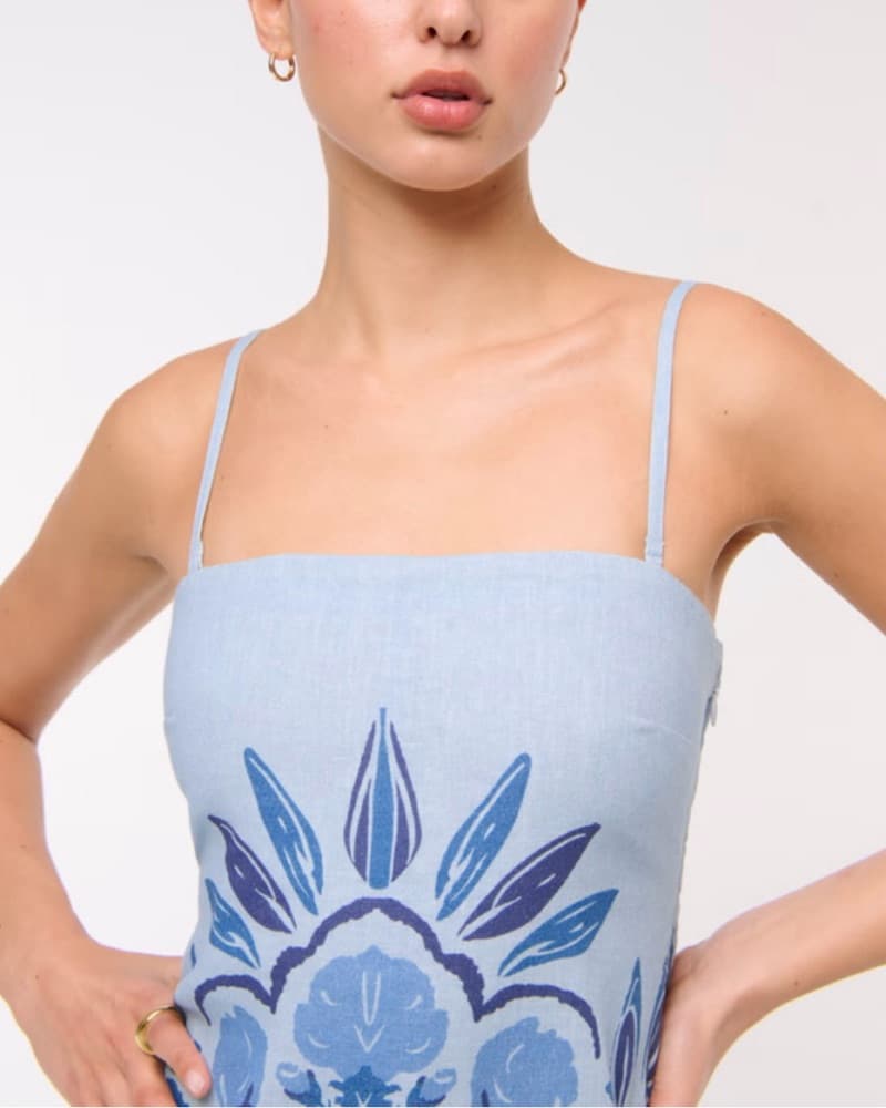 Scarlett Linen Blend Mini Dress - Image 1