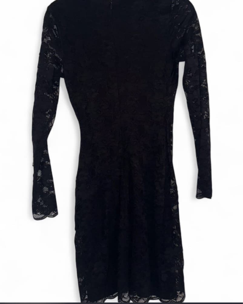 Bebe Black Lace Long Sleeve Mini Dress  - Image 4