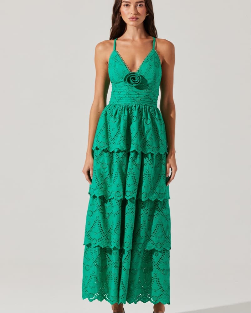Astr the Label Faeryn Eyelet Tiered Maxi - Image 1