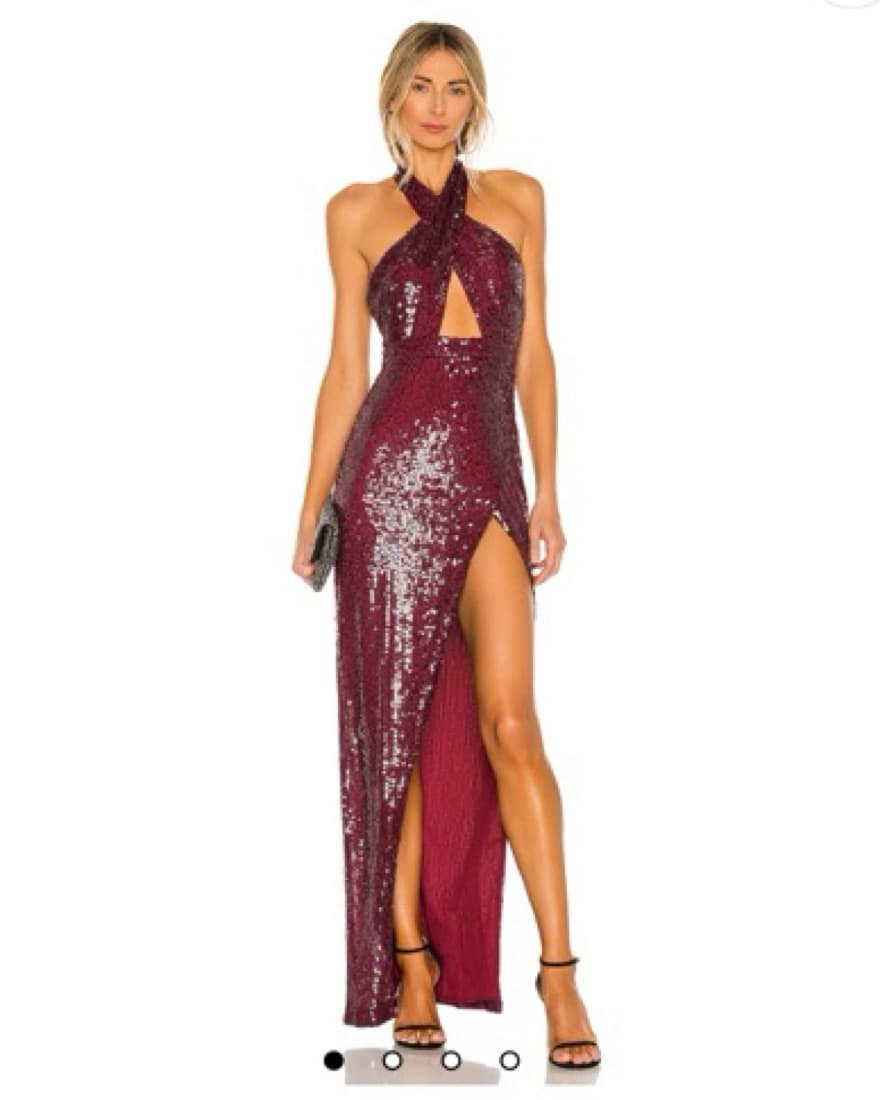 x REVOLVE Soraya Gown in Burgundy - Image 1