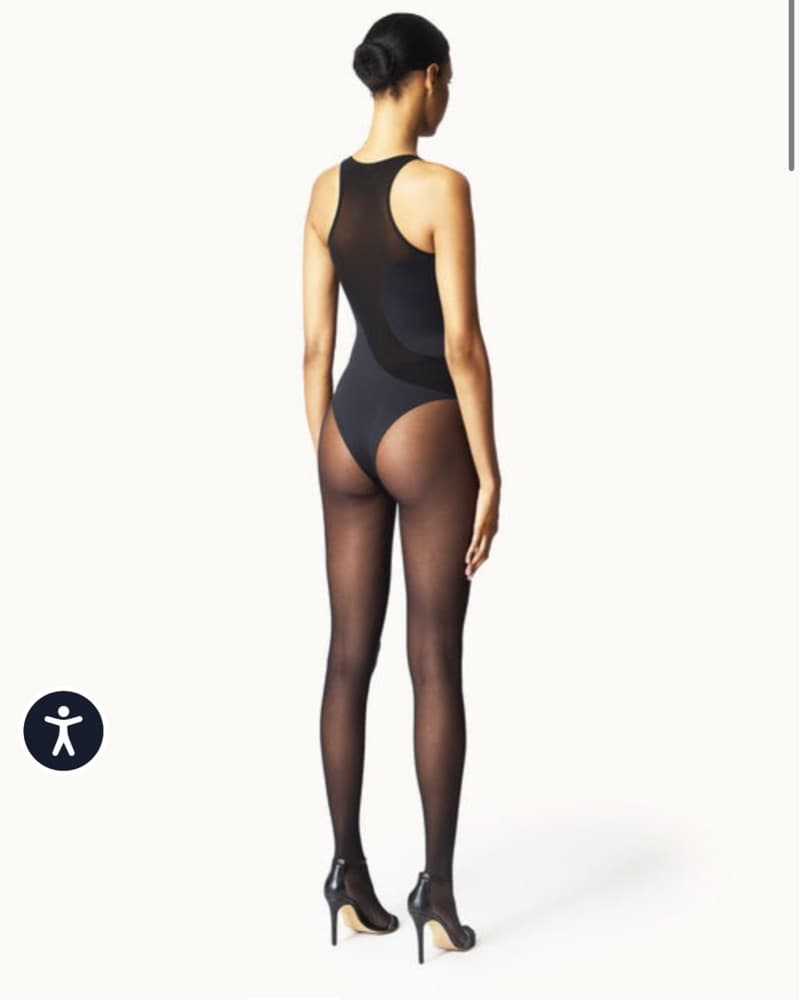 Wolford Satin Sheer Bodysuit - Image 2