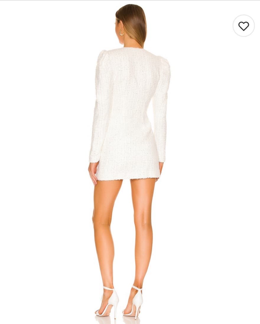 Revolve NBD Bridget Dress White Metallic - Image 2