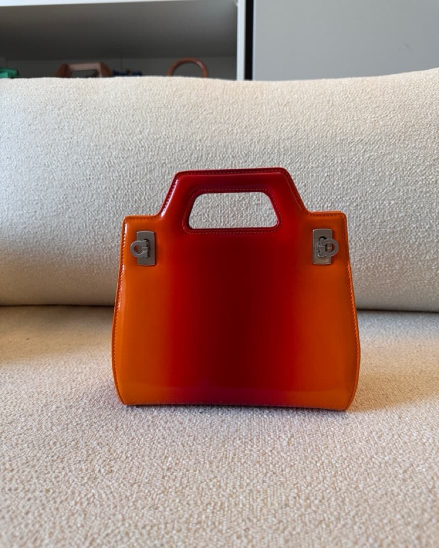 Ferragamo Orange Mini Wanda - Image 1