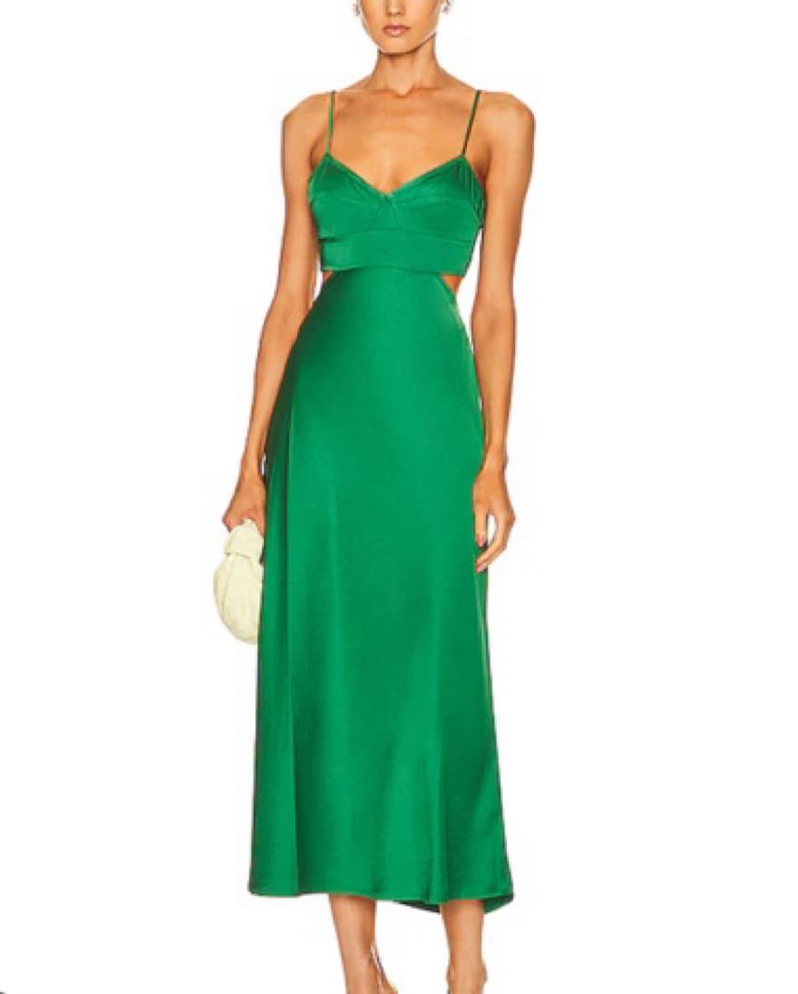 ALC Blakely Midi dress - Kelly green - Image 1