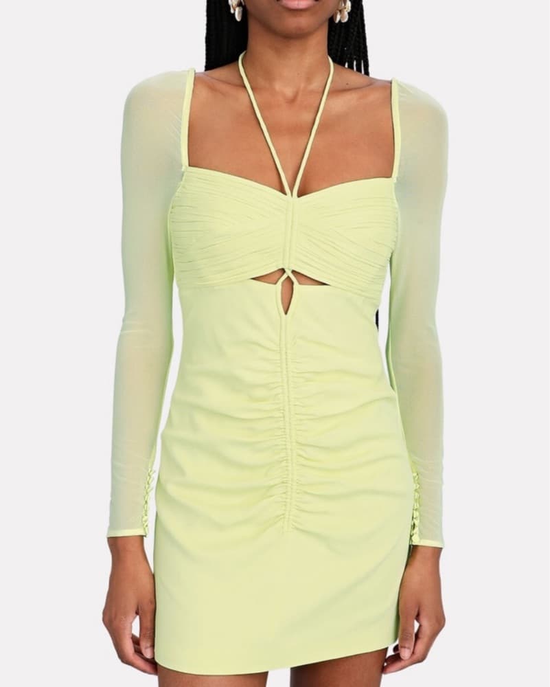 Self Portrait Yellow Mini Dress  - Image 2