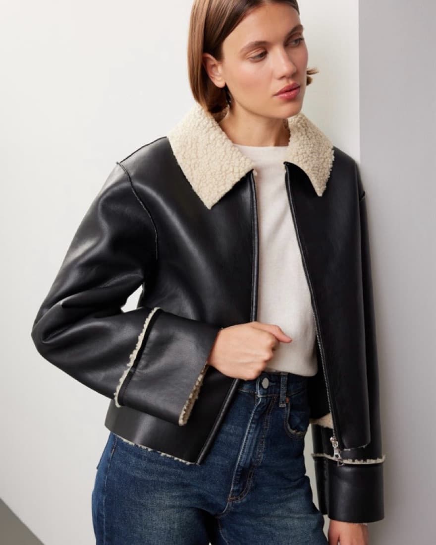 Modern Citizen Shearling Jacket - Image 2