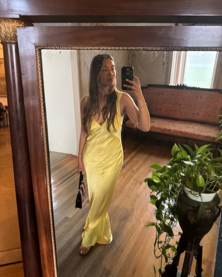 Rumored Yellow Sunset Strip Maxi Dress  - Image 3
