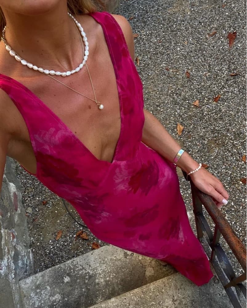 Réalisation Par Marie Silk Midi Dress - Image 1