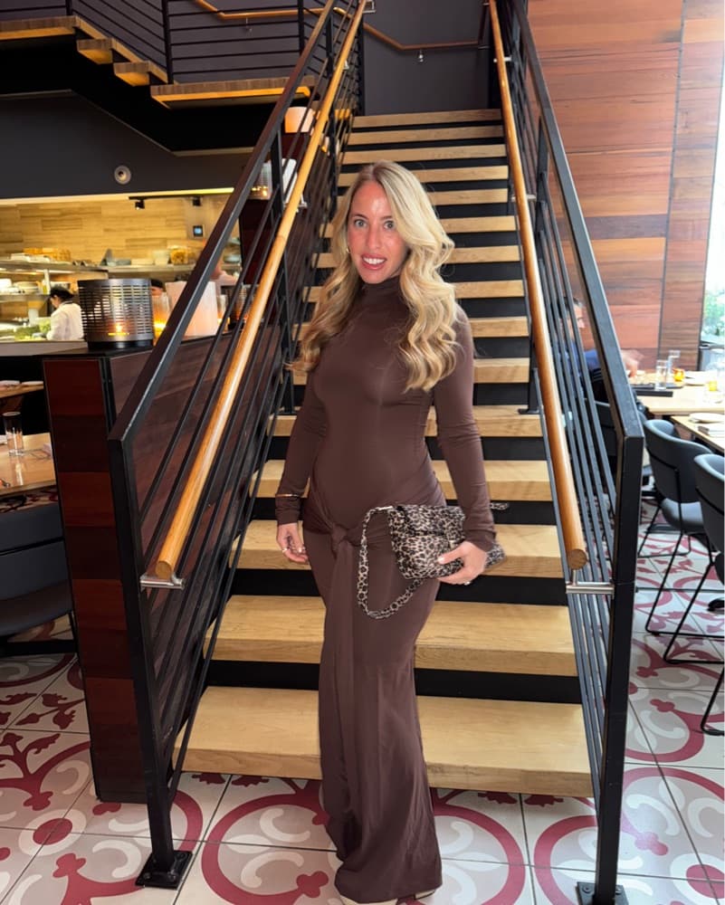 Bardot Long Brown Dress - Image 1