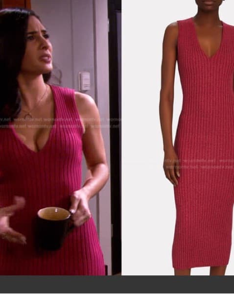 Ronny Kobo Vesper Rib Knit Pink Dress - Image 5