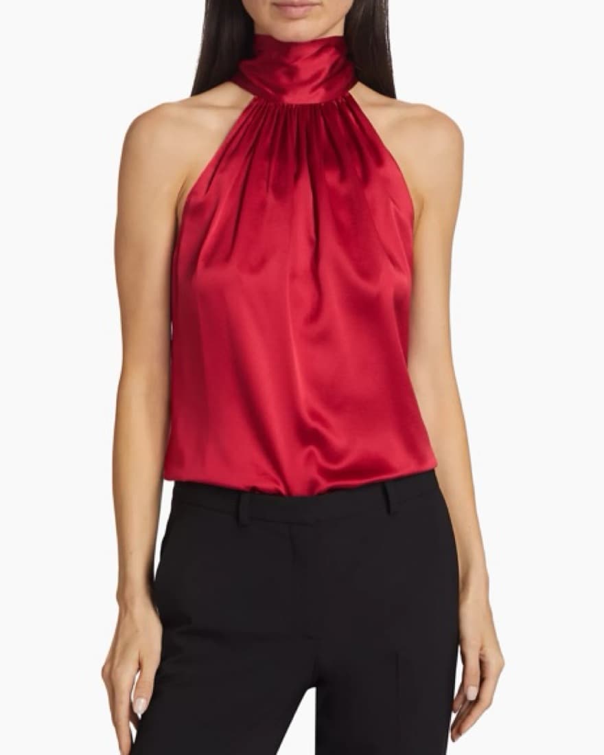 Ramy Brook Lori Silk Halter Top - Image 2