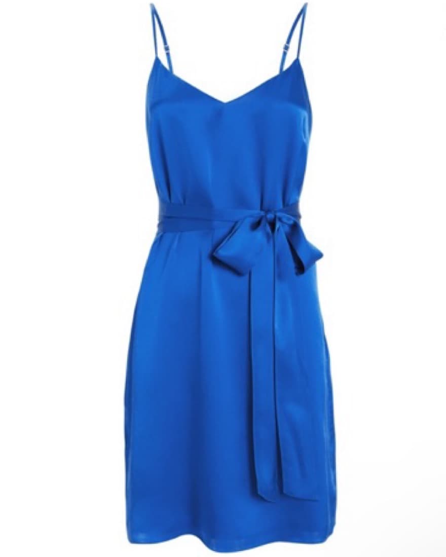 L’Agencd Blue Silk Dress - Image 1