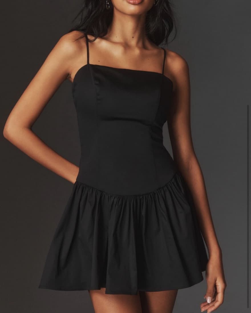 Drop Waist Mini Dress - Image 1