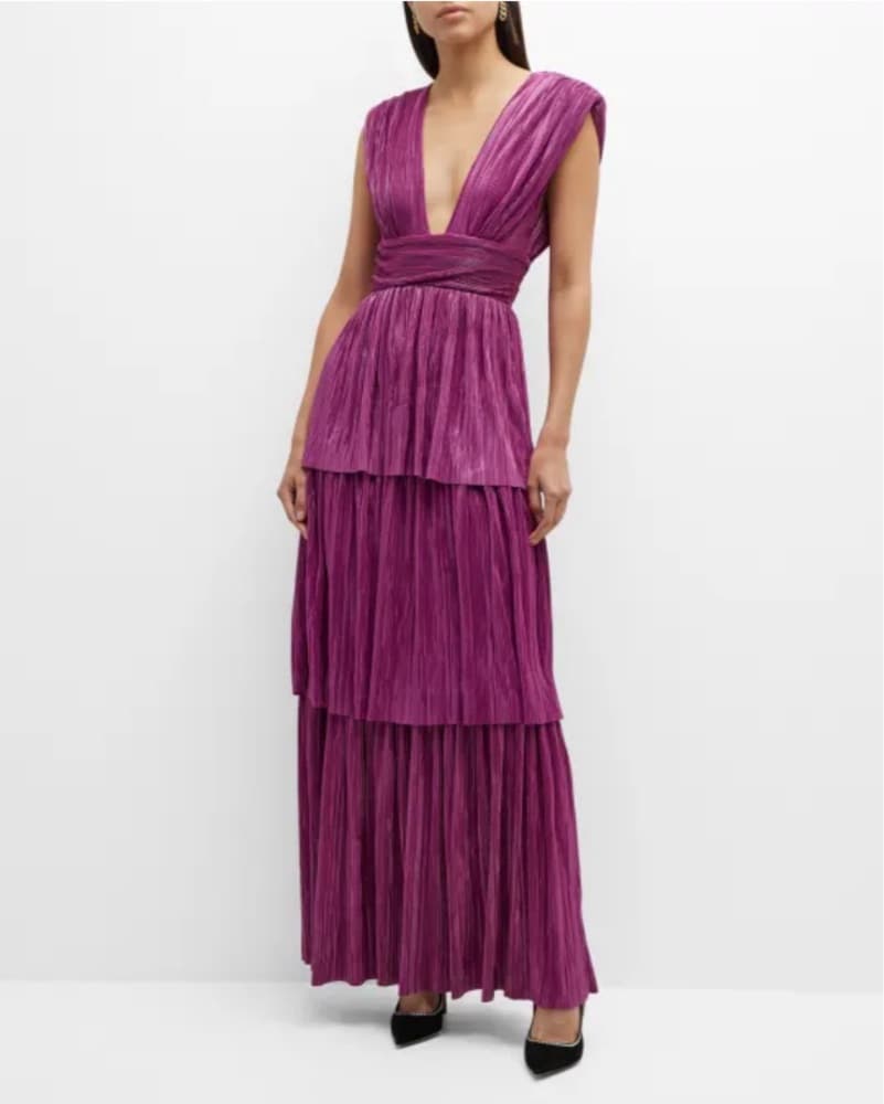 Pleated Formal Dress - Image 2