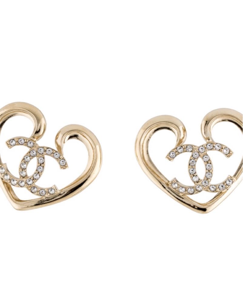 Chanel Heart Earrings - Image 1