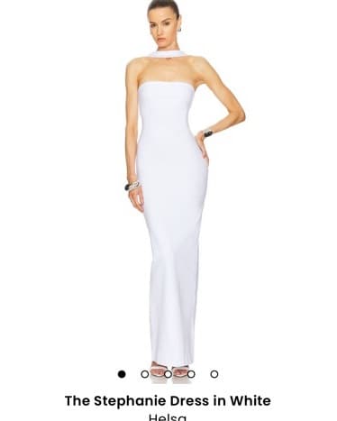 HELSA Stephanie White Column Dress - Image 5