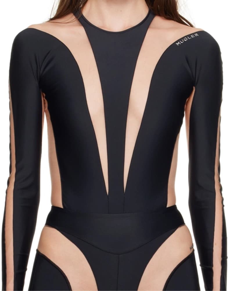 Mugler Black Illusion Bodysuit - Image 3