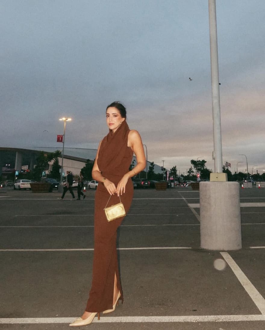 Claro Couture Brown Antlia Dress - Image 3