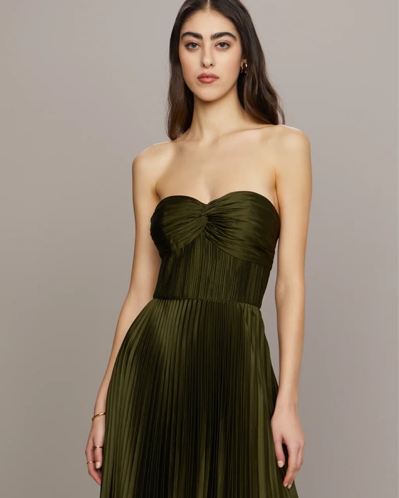 Amur Belle Dress in Olive - Image 4