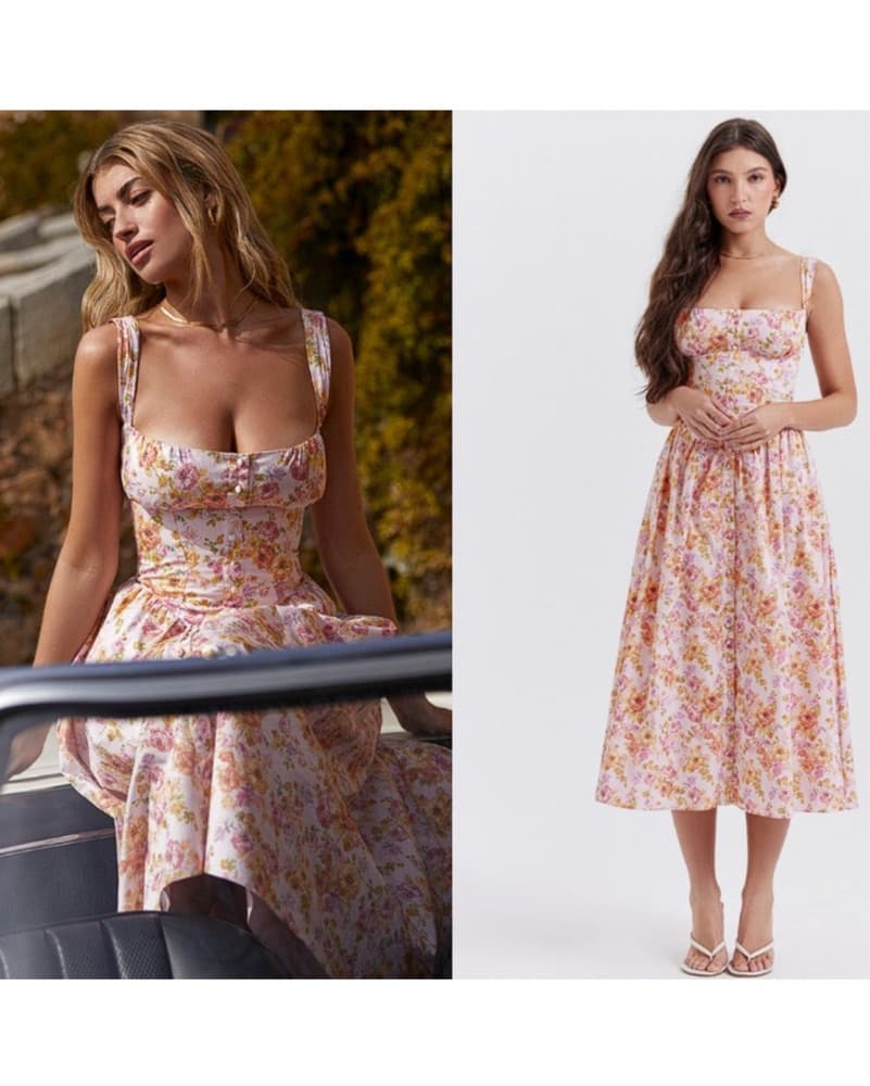 House Of CB Tatiana Floral Corset Dress - Image 1