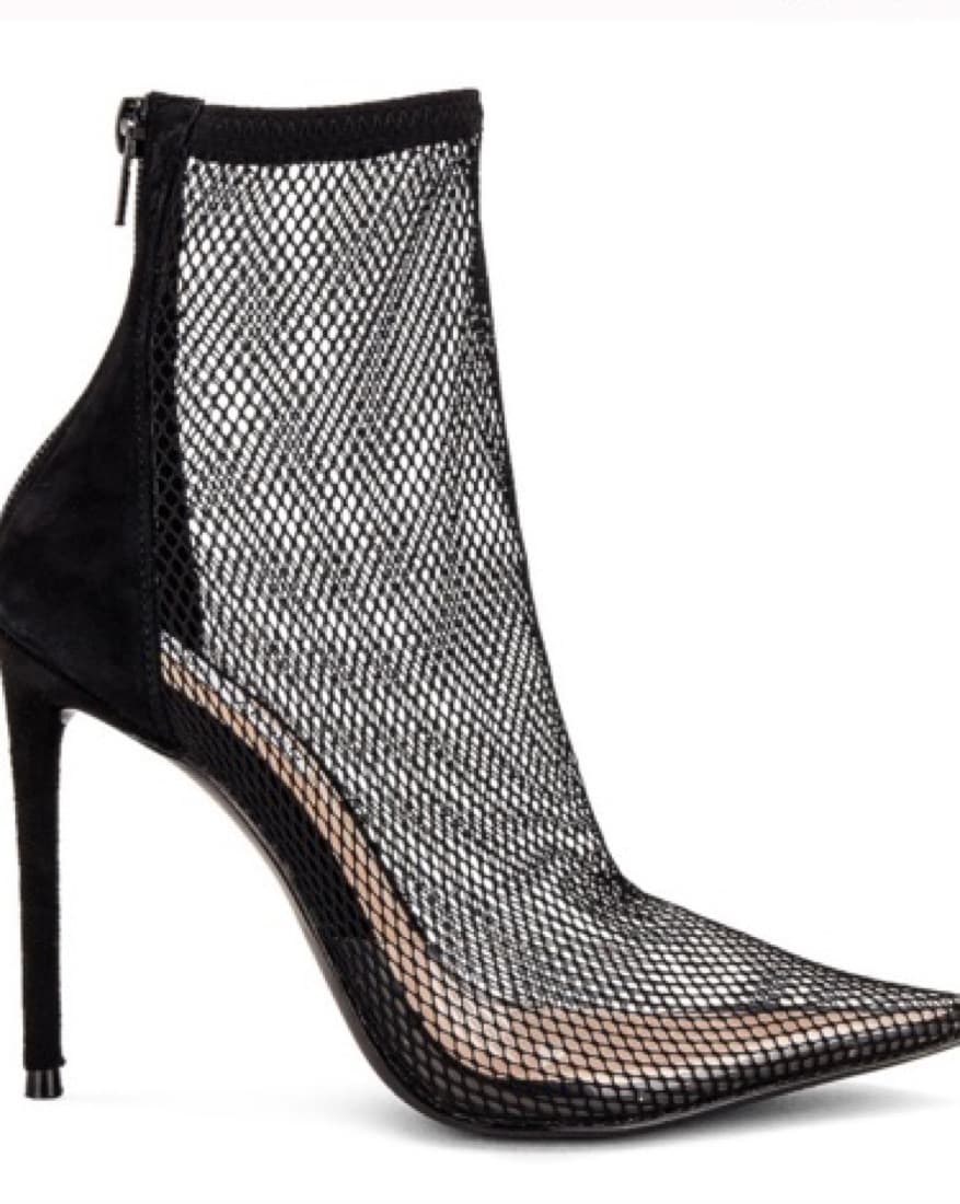 Mesh Boot in Black Suede  - Image 1