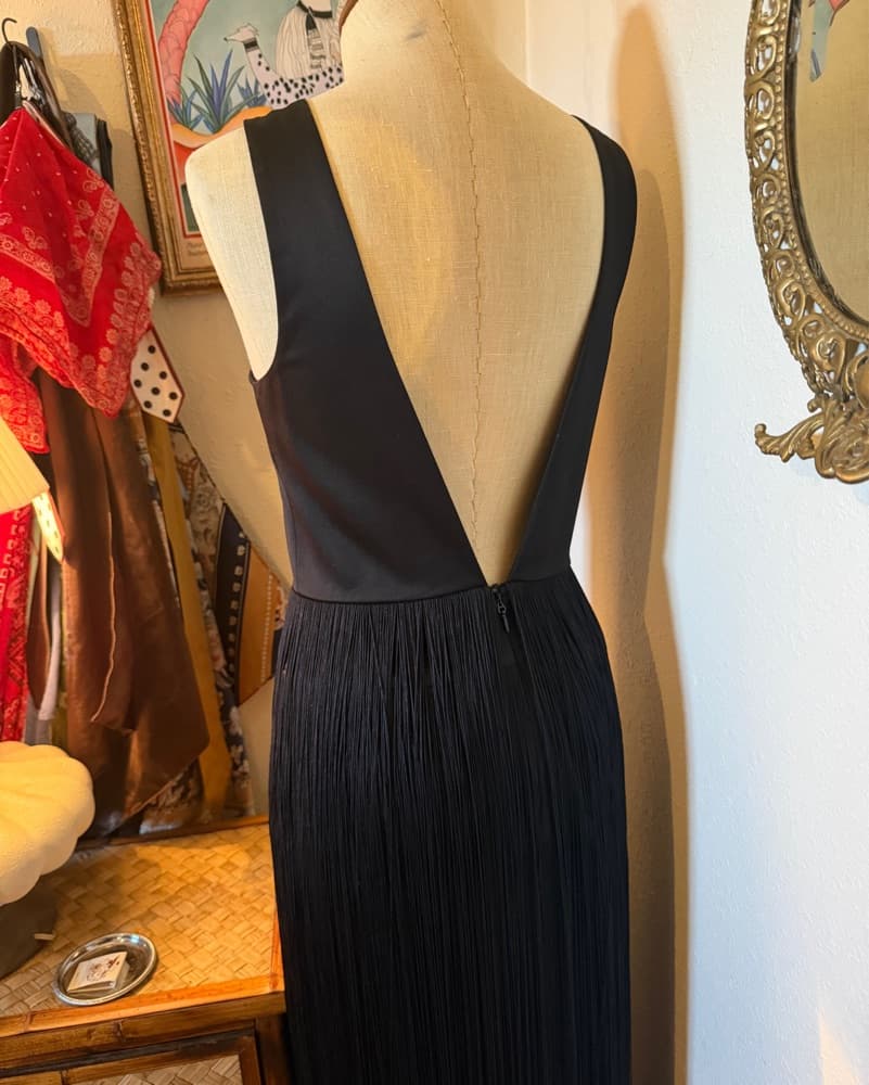 House Of CB Formal Satin & Fringe Dress - Image 4