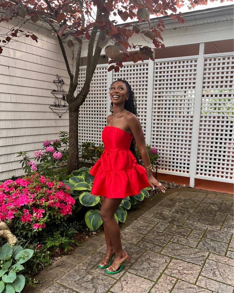 Nasty Gal Ruffled Bandeau Mini Dress - Image 1
