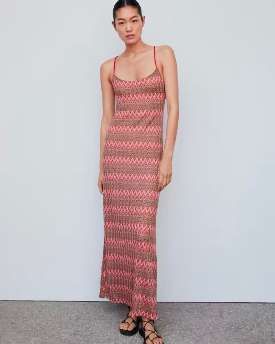 Mango Geometric Pattern Dress - Image 1