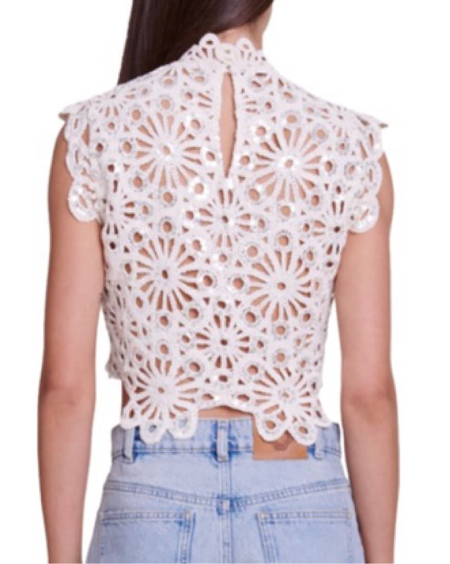 Maje Matching Sequin Crochet Set  - Image 4
