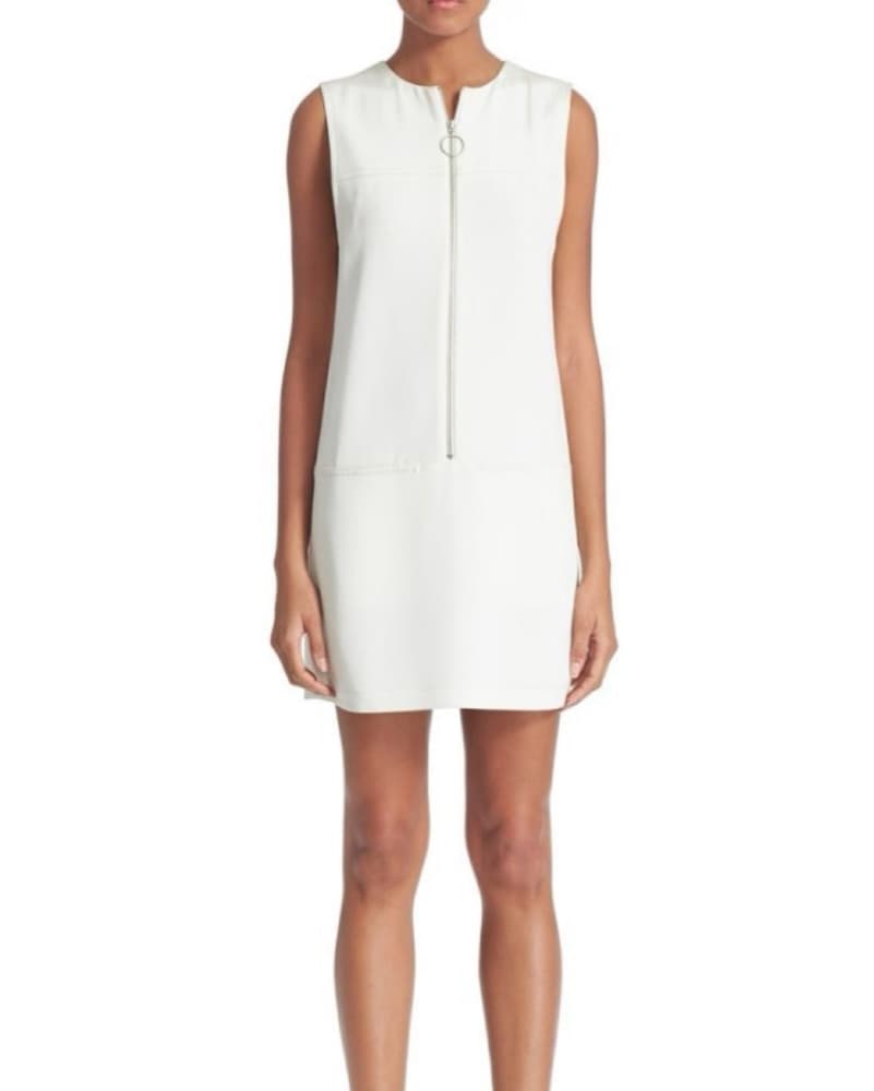 White Mini T Alexander Wang Zipper Dress - Image 2
