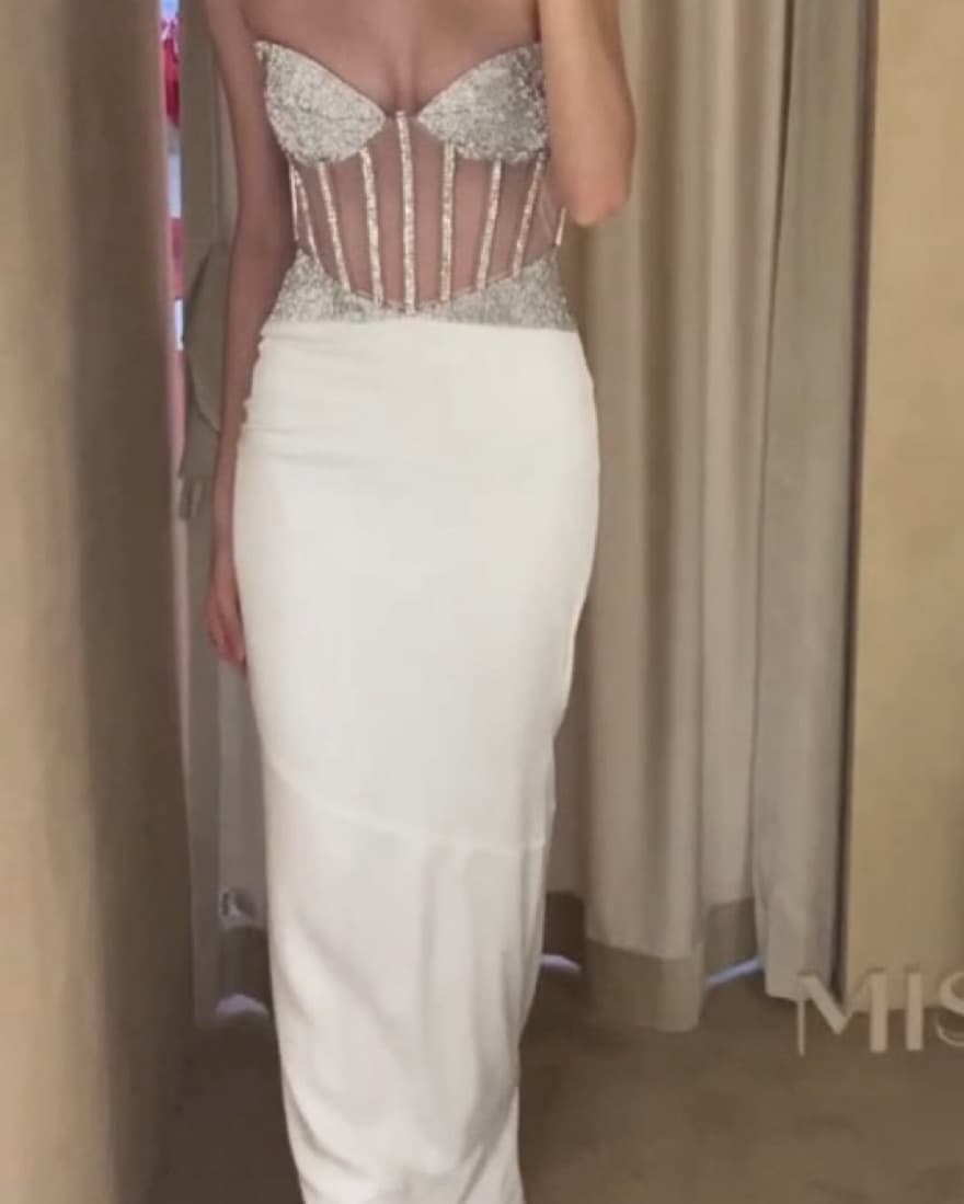 Rhinestone Corset Dress - Image 1