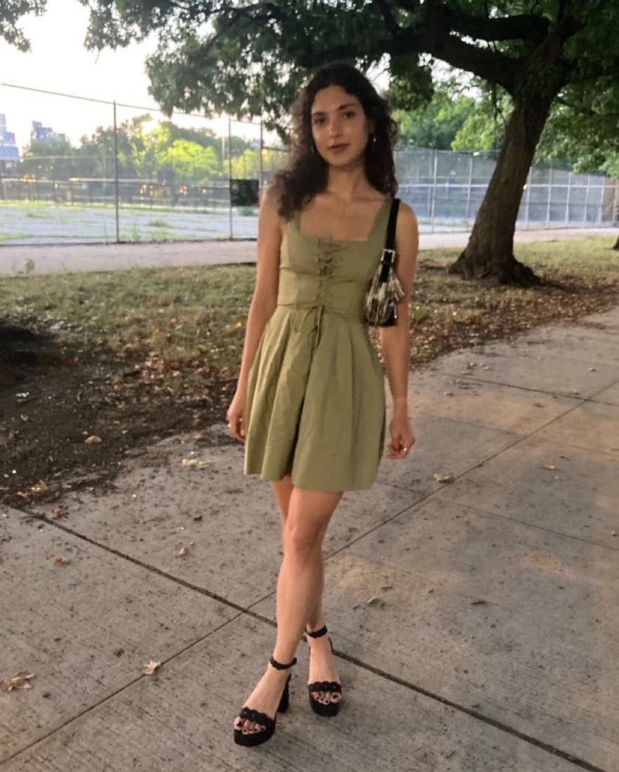 Staud Mini Sutton Dress In Khaki - Image 4