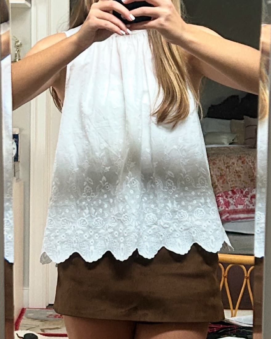 LOFT Womens White Blouse - Image 1