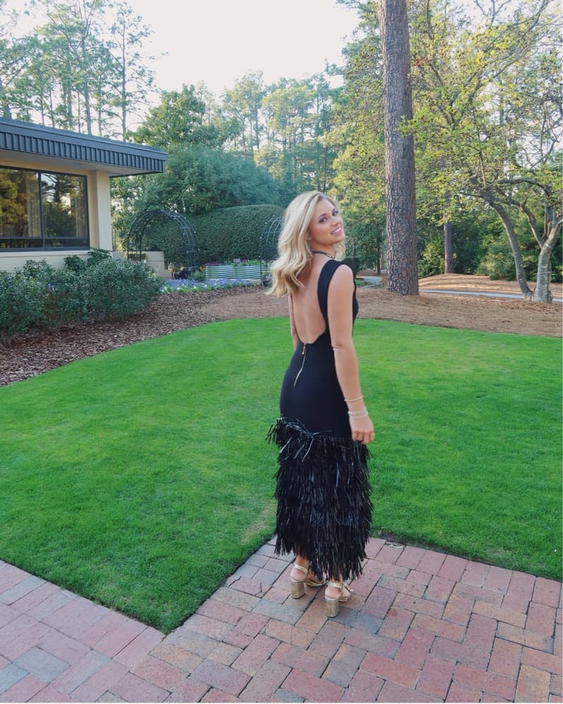 BLACK FRINGE TASSEL MAXI SIZE SMALL - Image 4