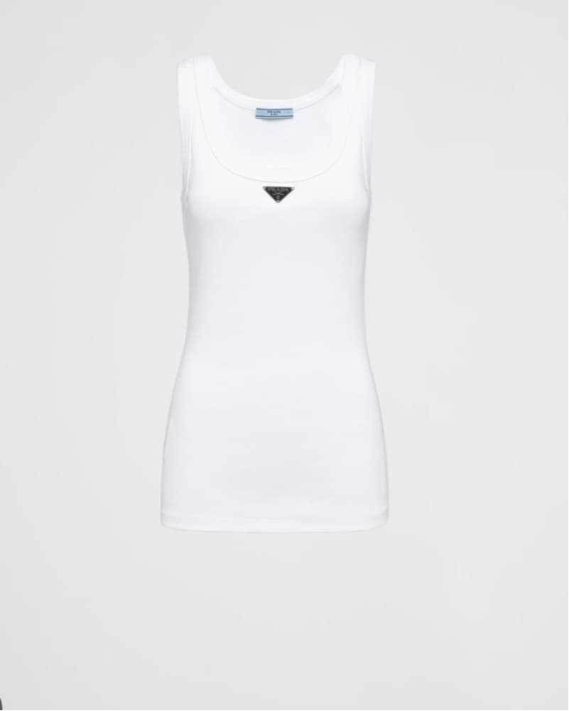 Prada Logo White Tank Top - Image 1