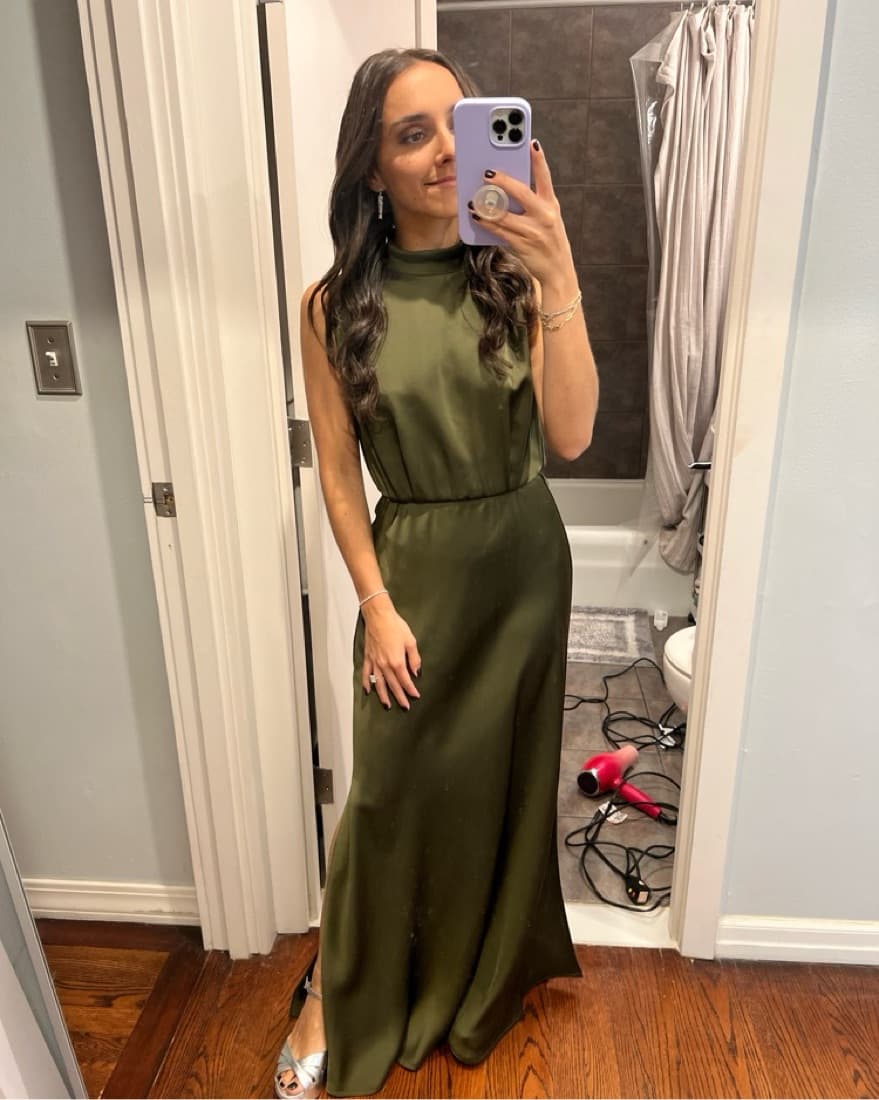 Olive Formal Maxi Dress - Image 1
