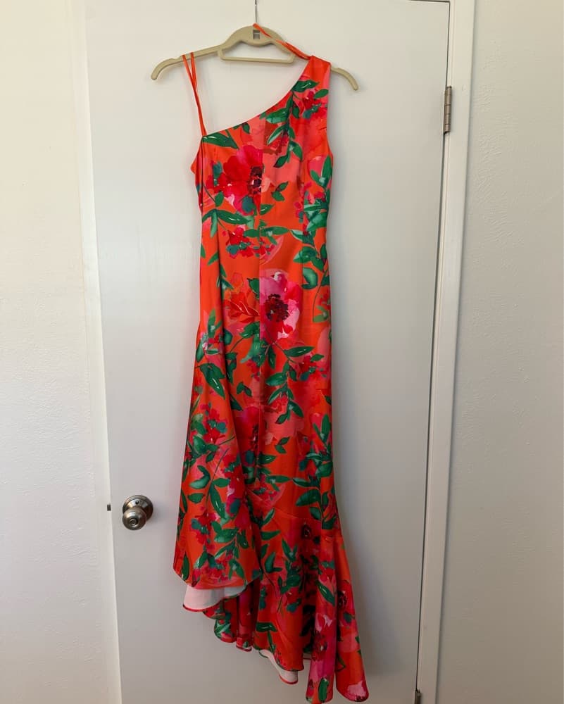 One Shoulder Asymmetrical Cocktail Dress - Image 2
