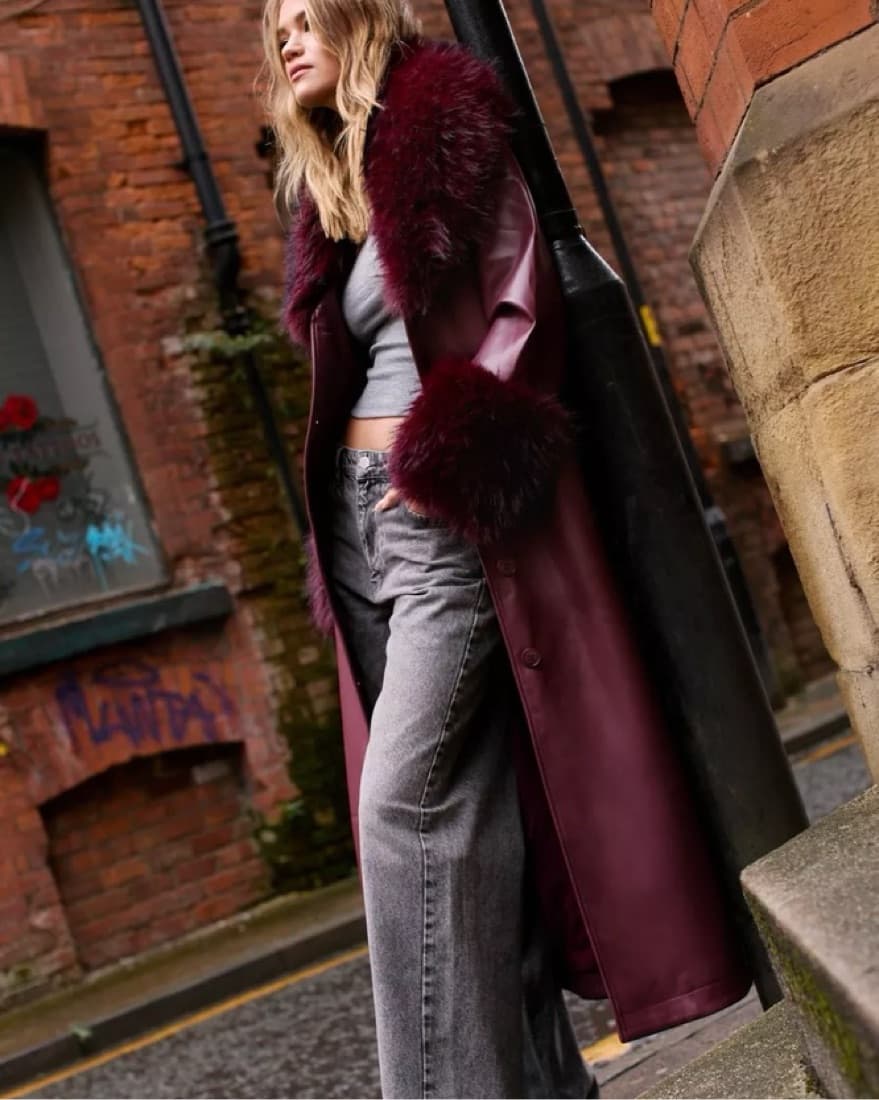 Nasty Gal - Plush Tipped Fur Maxi Coat - Image 3