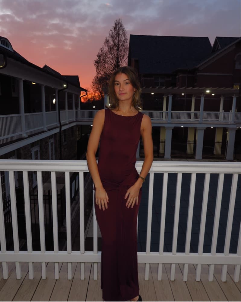 Fault Line Plum Maxi Dress - Image 1