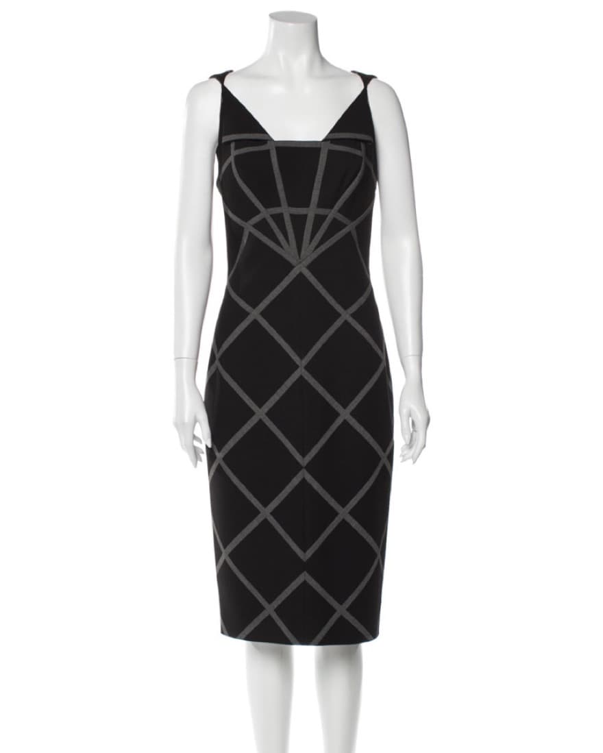 Zac Posen Grid Dress - Image 2