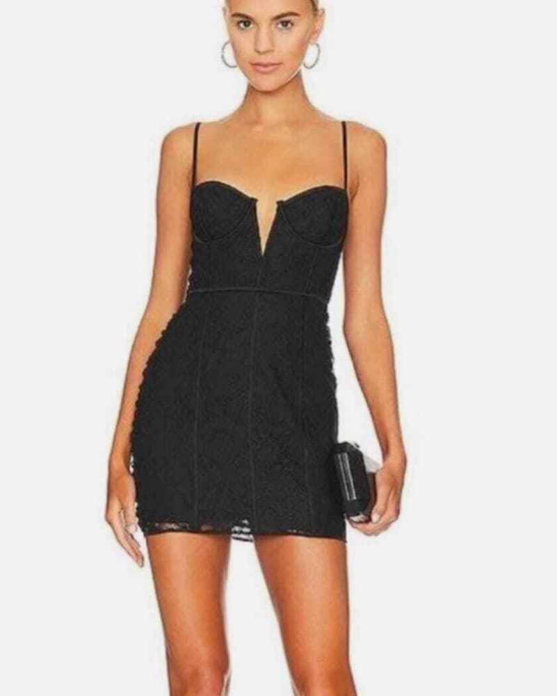 Forlove&lemons black boydcon lace dress - Image 1