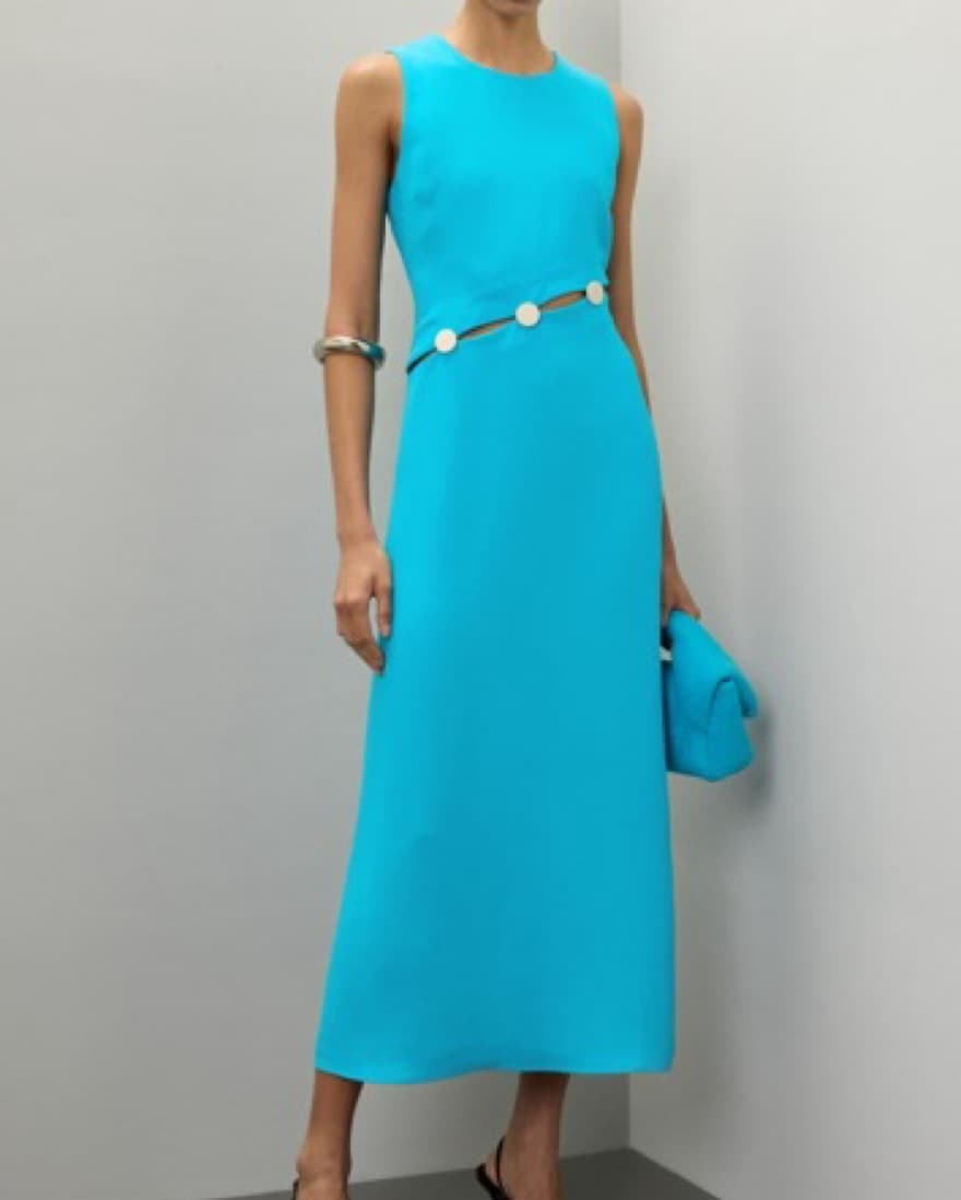 Blue Cutout Maxi Dress - Image 3