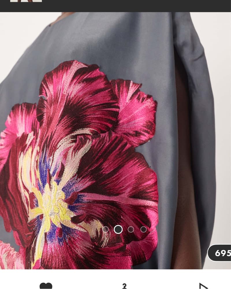 Embroidered Floral Mini Dress - Image 3