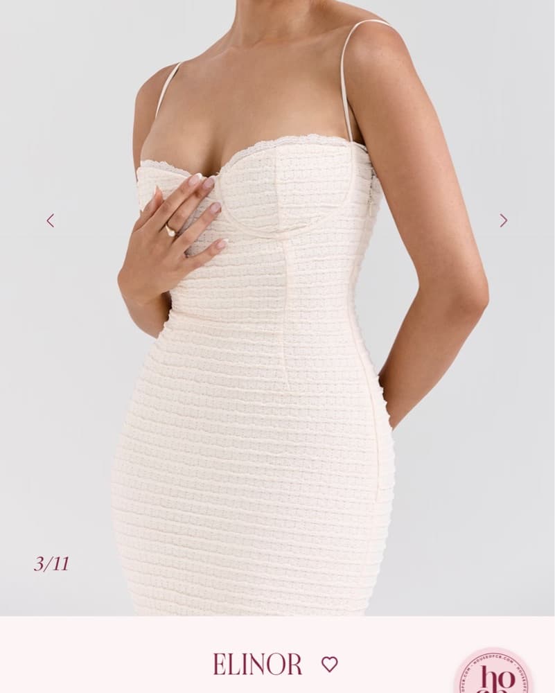 Cream Lace House Of CB Formal Dress - Image 3